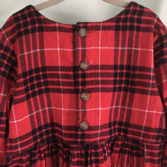 Hanna Andersson Christmas Holiday Red Plaid Dress - Picture 3 of 5